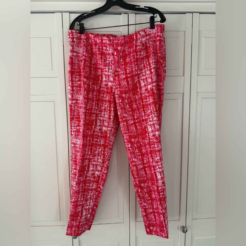 Lafayette 148 New York Red ankle crop pants , Size 14